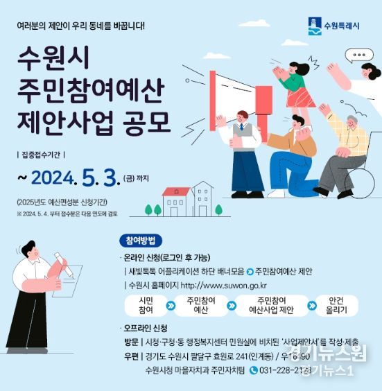 2024 주민참여예산 제안사업 공모 포스터