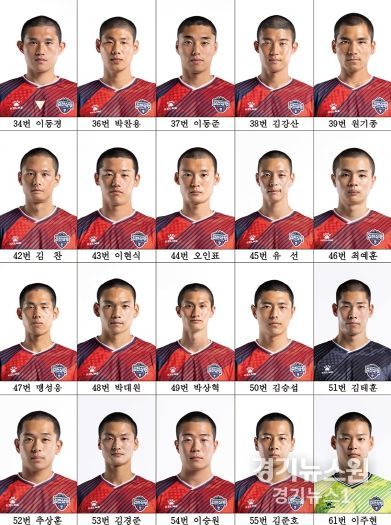 지난 13일 김천상무 9기 선수 20명 전원이 프로필 사진 촬영을 마치며 옷피셜을 완료했다.