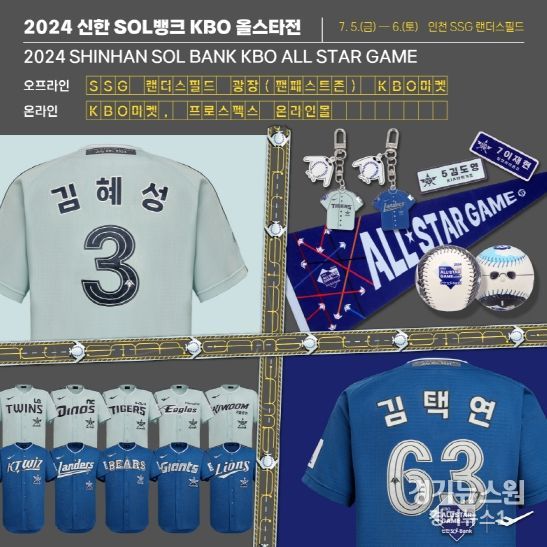 2024 KBO 올스타전 드림, 나눔 유니폼 및 상품 이미지