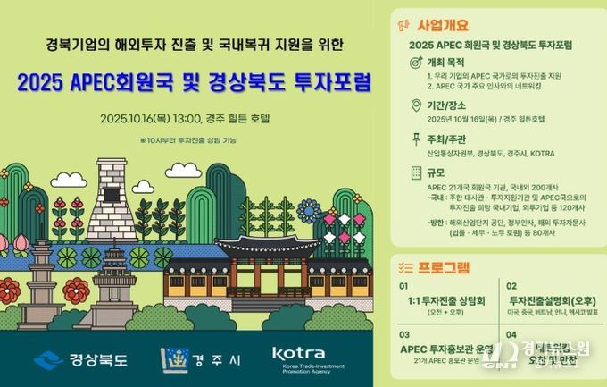 경주에서 2025 APEC 정상회의 연계 경북도 투자포럼
