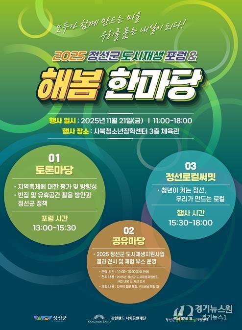 정선군도시재생지원센터, 2025 도시재생포럼 및 해봄한마당 개최로 지역 활성화 모색