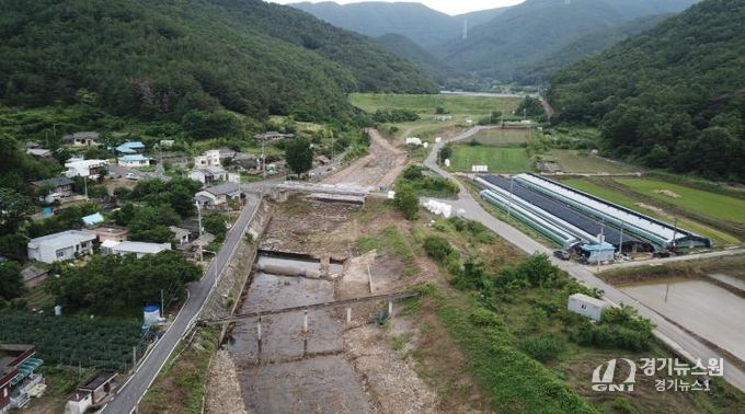 지방하천 준설 및 하도 정비 전경