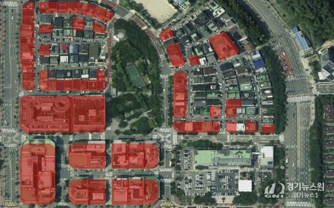 구갈상점가 확대 후 구역도