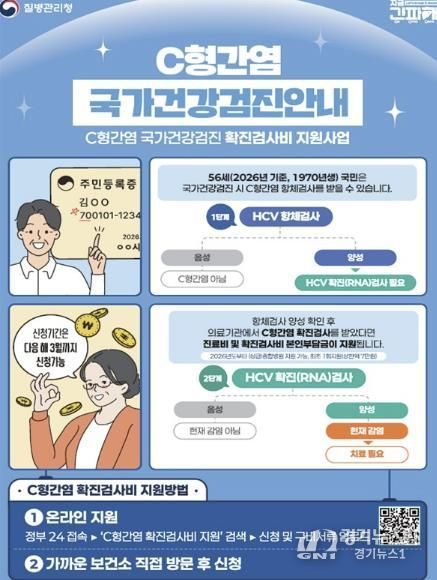 C형간염 확진검사비 지원 포스터