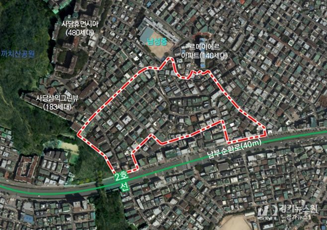 모아타운 대상지 위치도(동작구 사당동 449)