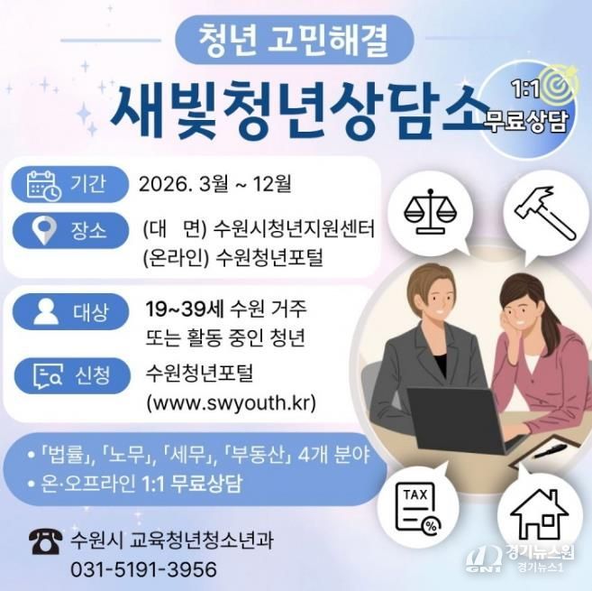 ‘새빛청년상담소’ 홍보물