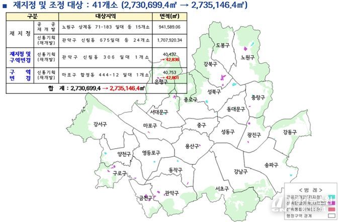 토지거래허가구역 재지정 및 조정 위치