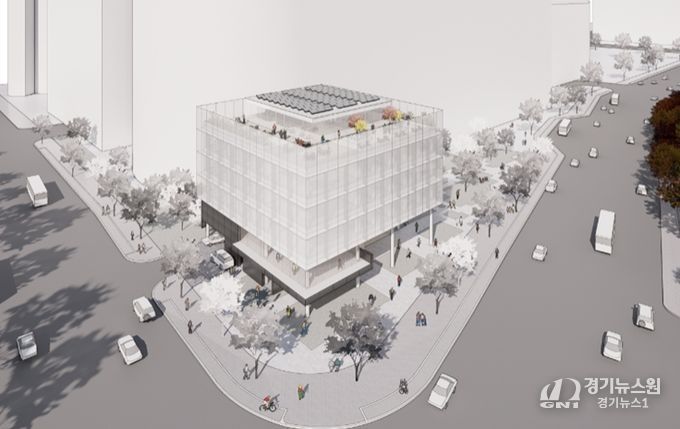 당선작 조감도(㈜호가건축사사무소(이선영)+한국전통문화대학교(석정호))