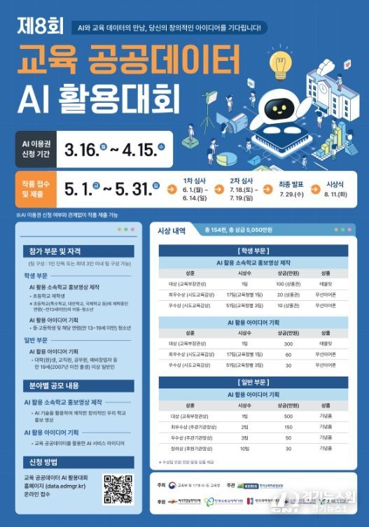 ‘제8회 교육 공공데이터 AI 활용대회’ 개최