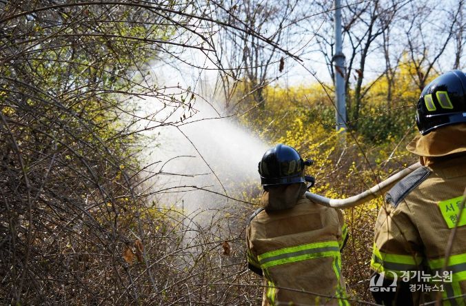 지난해 산불 진화 훈련