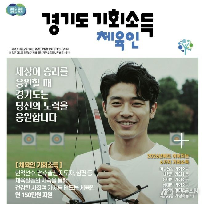 동두천시 체육인 기회소득 3월 30일부터 접수 시작!