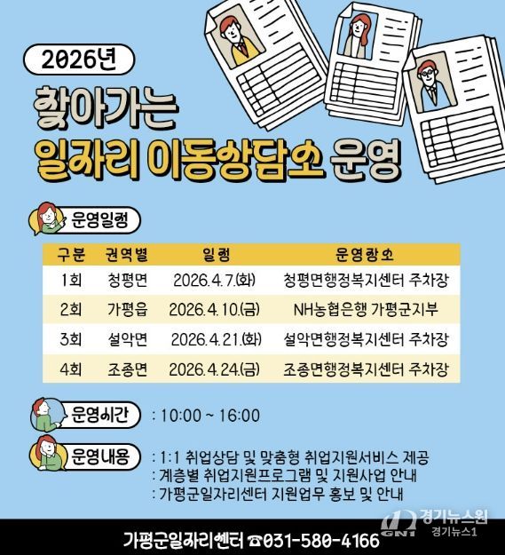 가평군, ‘찾아가는 일자리 이동상담소’ 운영