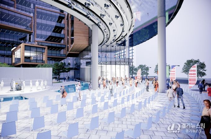 JYP 신사옥 공개공지 내 공연장 투시도(안)